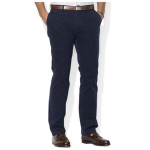 Polo Ralph Lauren Chino Pants 36x32 Classic Fit Straight Navy Stretch Twill